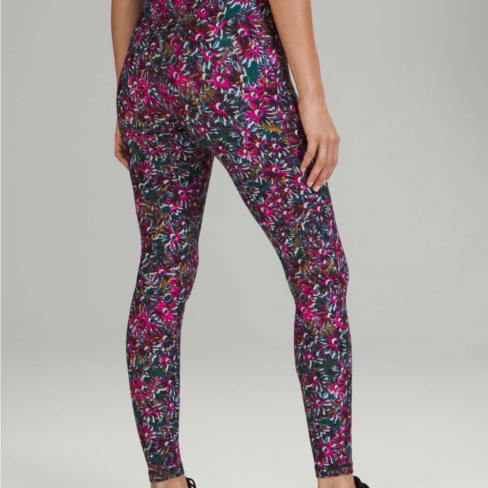 lululemon athletica Pink Multi Floral High-Rise Leggings